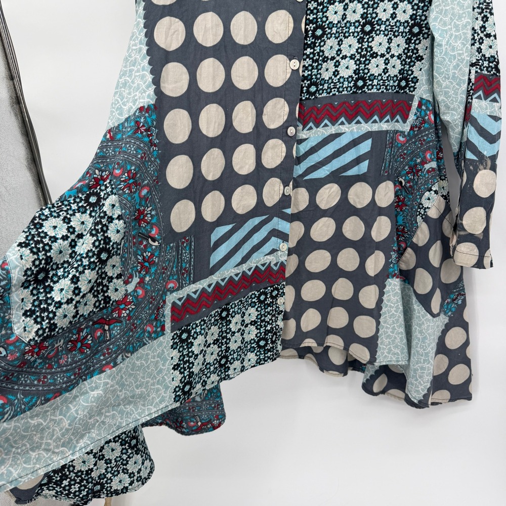 Tulip Oversized Multi-Color Boho Patchwork Asymme… - image 7